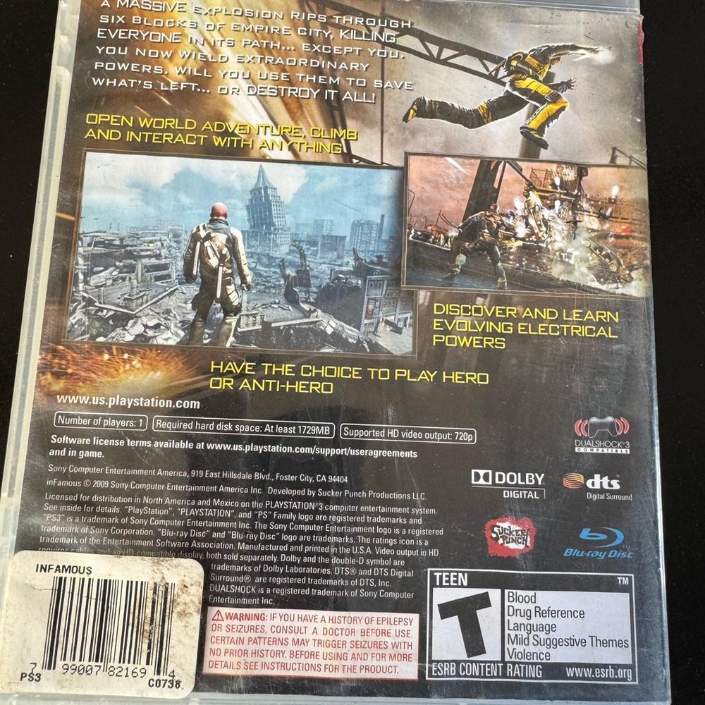 PS3 Infamous Video Game - Picture 3 of 6